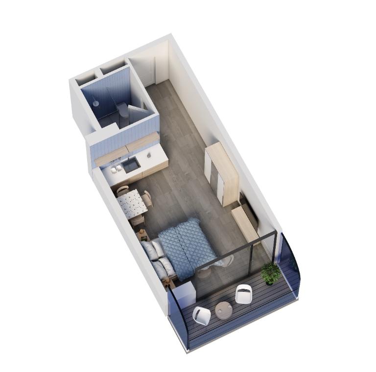 Studio Apartment For Sale view 8