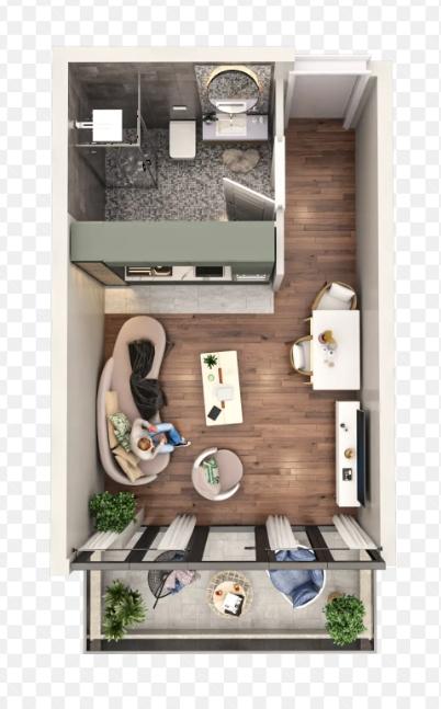 იყიდება 2-Room Apartment In Chakvi, Tekto Rakursში view 3