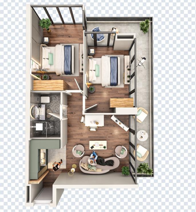 3-Room Apartment For Sale In Chakvi, Tekto Rakurs view 2
