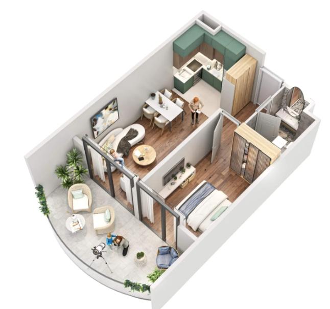 იყიდება 2-Room Apartment In Chakvi, Tekto Rakursში view 2
