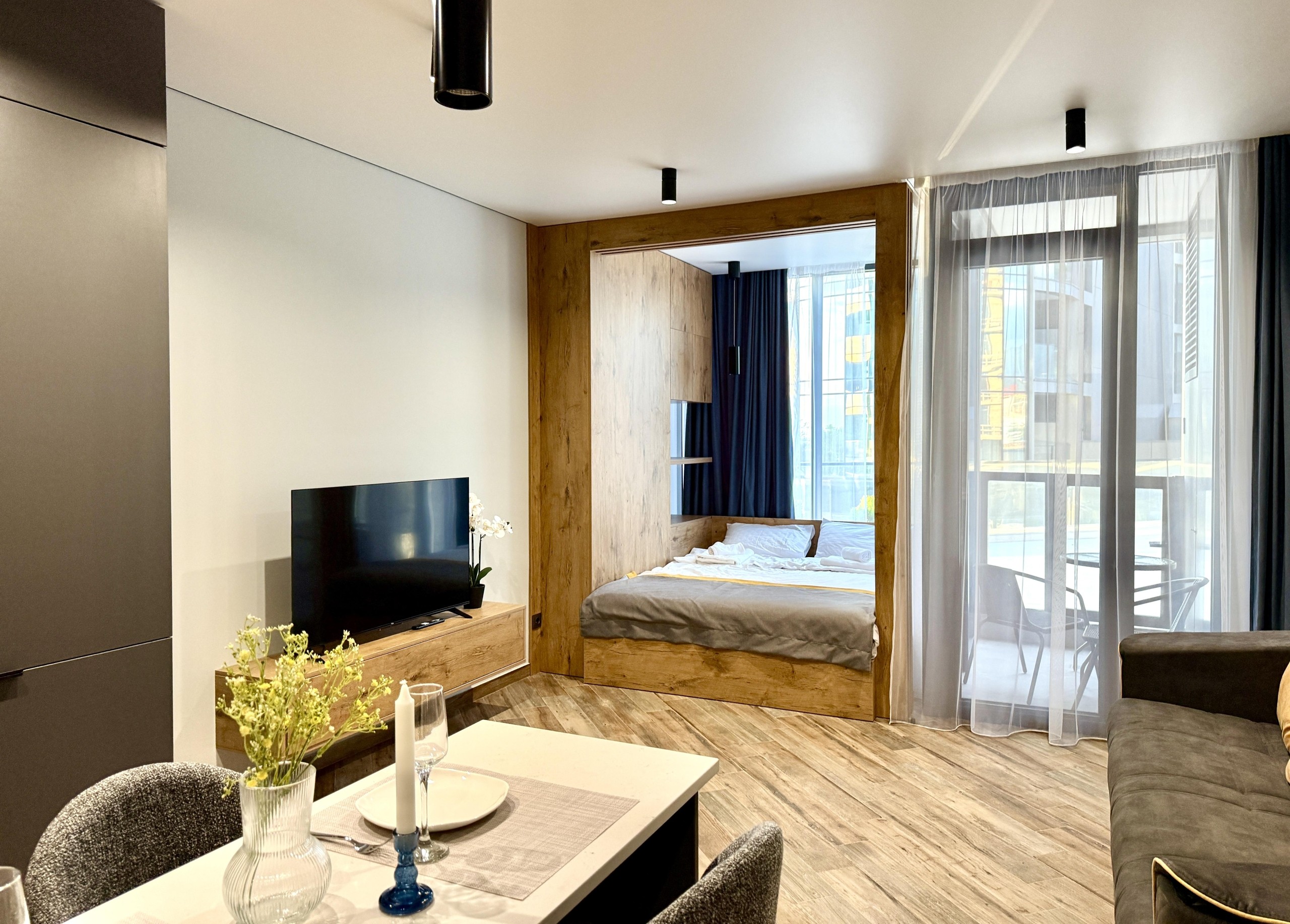 Studio Apartment For Rent In Chakvi, Tropical Garden view 2
