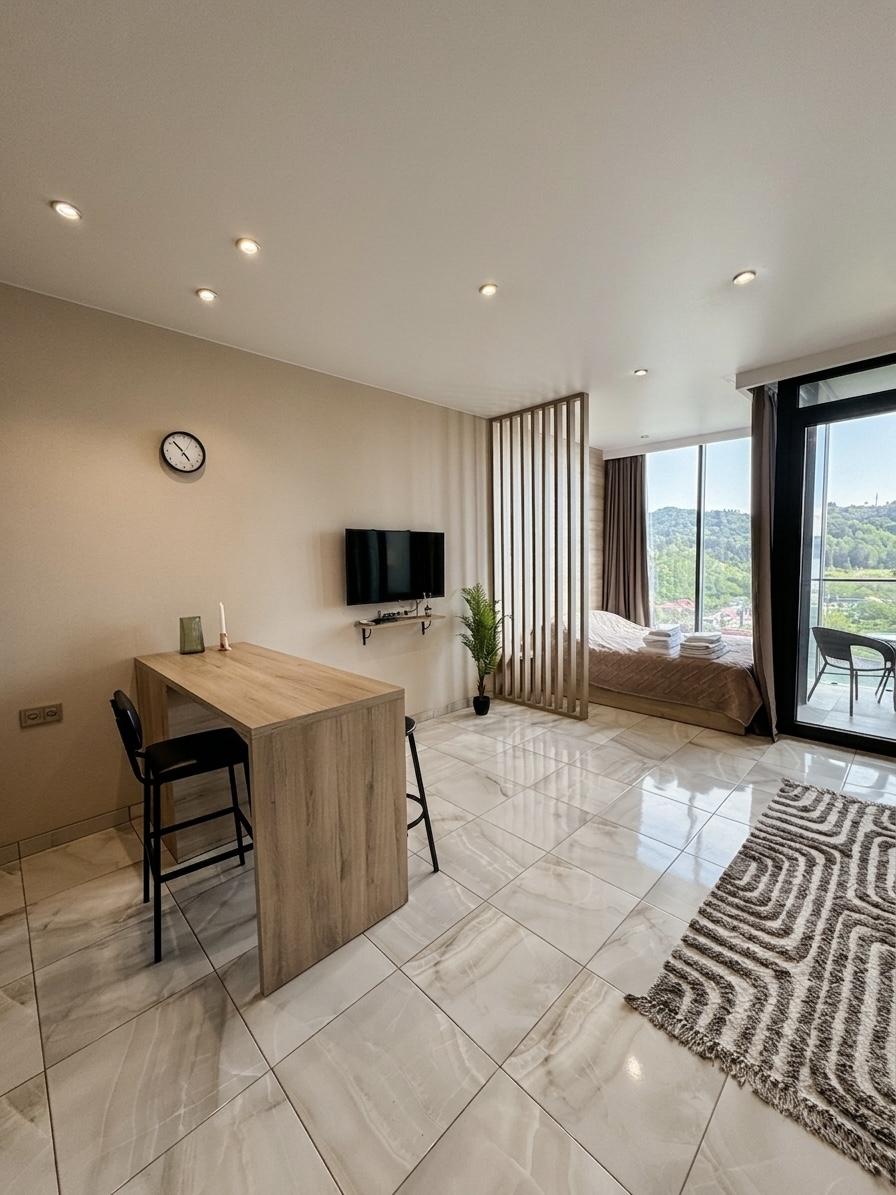 Studio Apartment For Daily Rent In Chakvi, Tropical Garden, 35 M² — $50 Per Day view 1