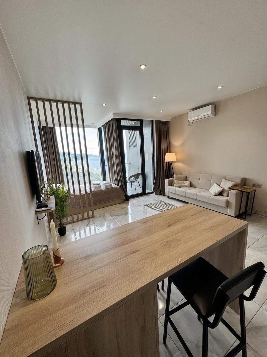 Studio Apartment For Daily Rent In Chakvi, Tropical Garden, 35 M² — $50 Per Day view 5