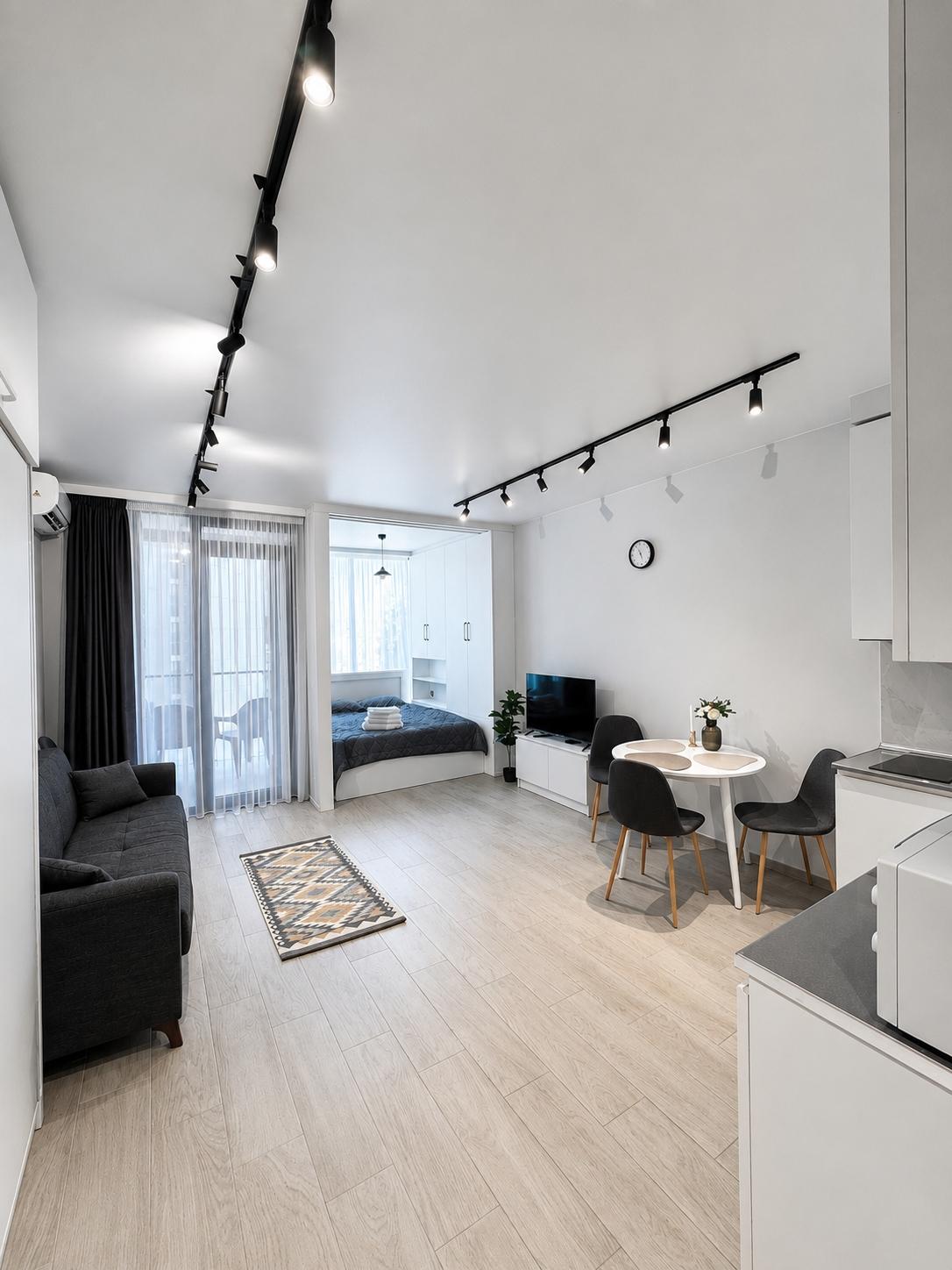 Studio Apartment For Daily Rent In Chakvi, Tropical Garden, 35 M² — $50 Per Day view 1
