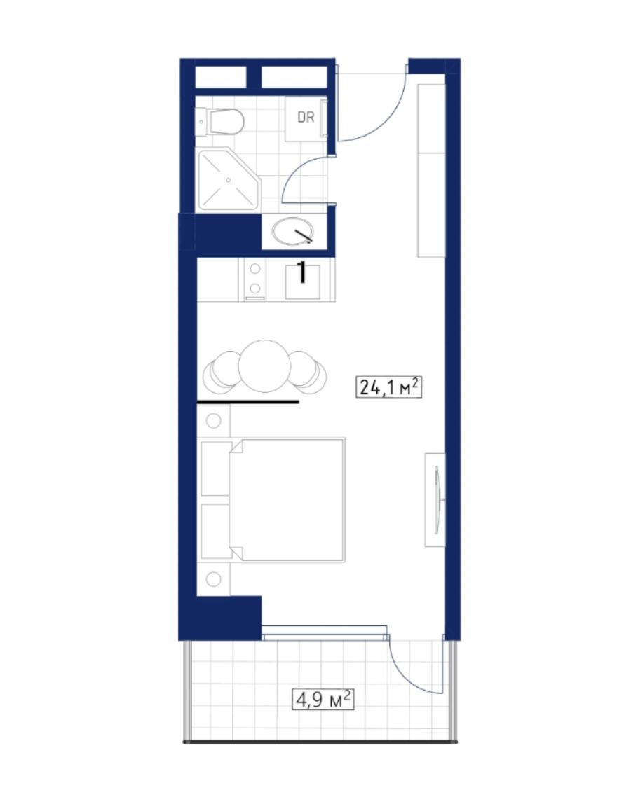 Studio Apartment For Sale view 5