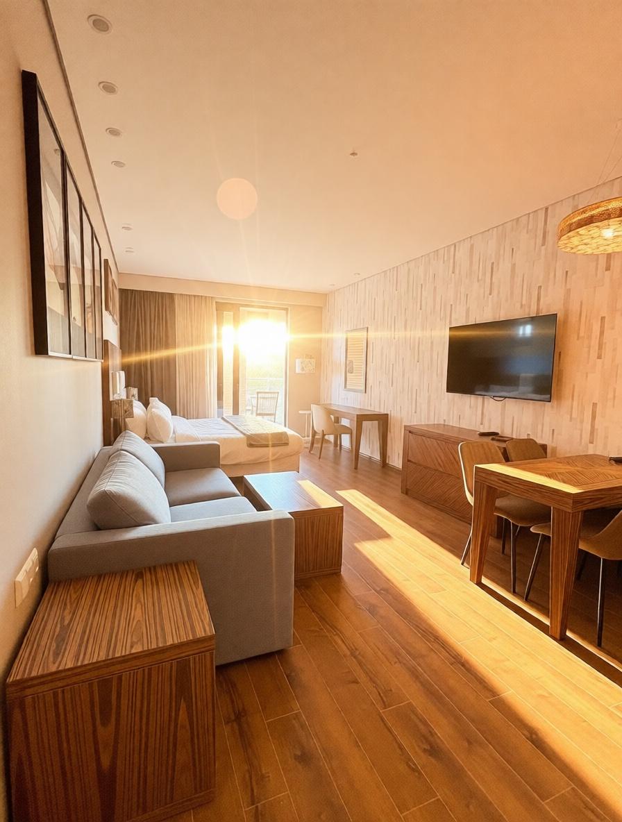 Studio Apartment For Daily Rent In Chakvi, Dreamland Oasis, 53 M² — $130 Per Day view 2