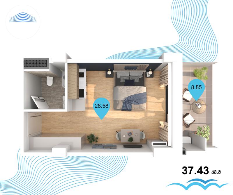 2-Room Apartment For Sale In Zugdidi, Lazika Residence view 2