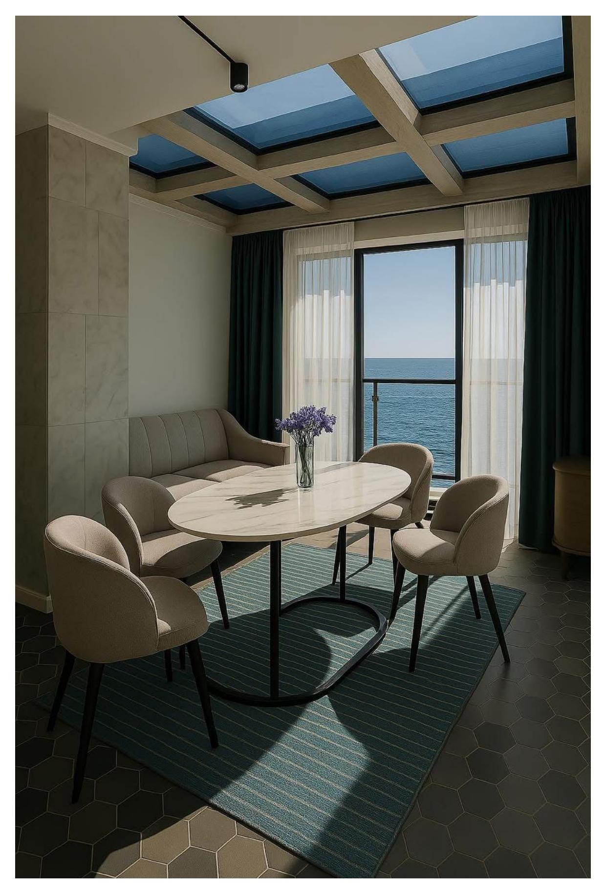 3-Room Penthouse Apartment For Rent In Kvariati, Panorama Kvariati view 1