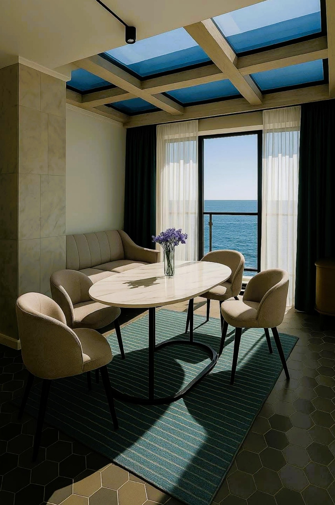 2-Room Apartment For Rent In Kvariati, Panorama Kvariati view 3