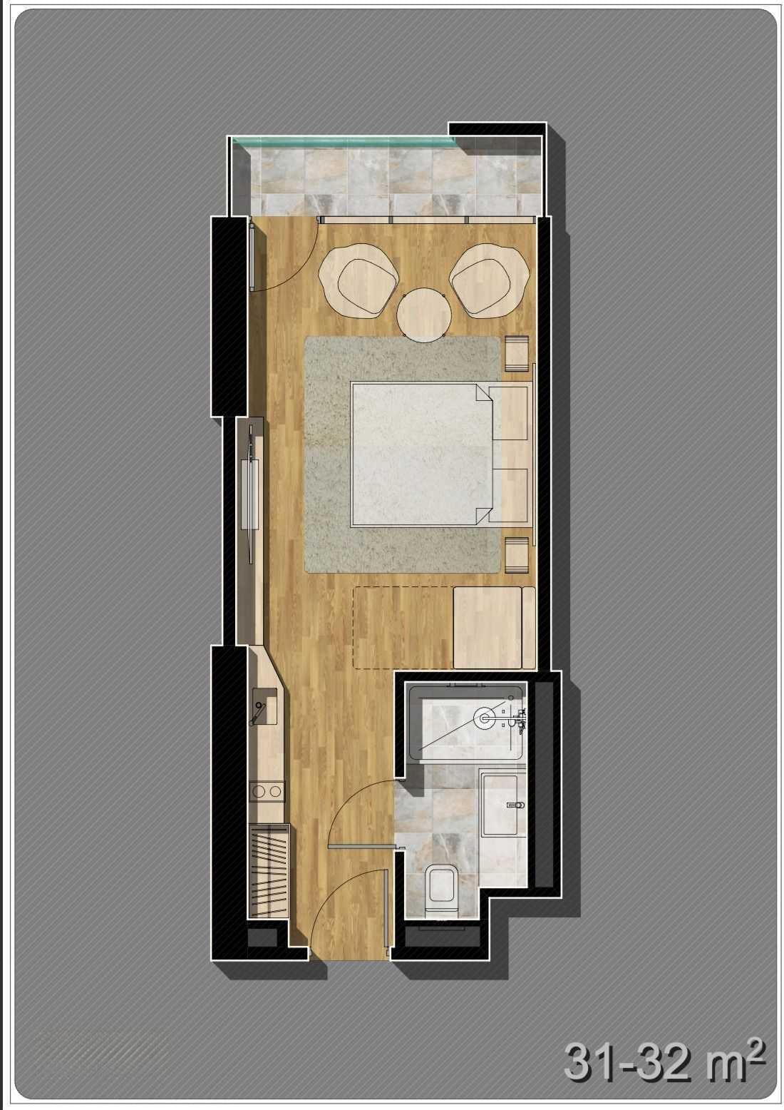 1-Room Apartment For Sale In Batumi, Petre Bagrationi St, 127 view 2