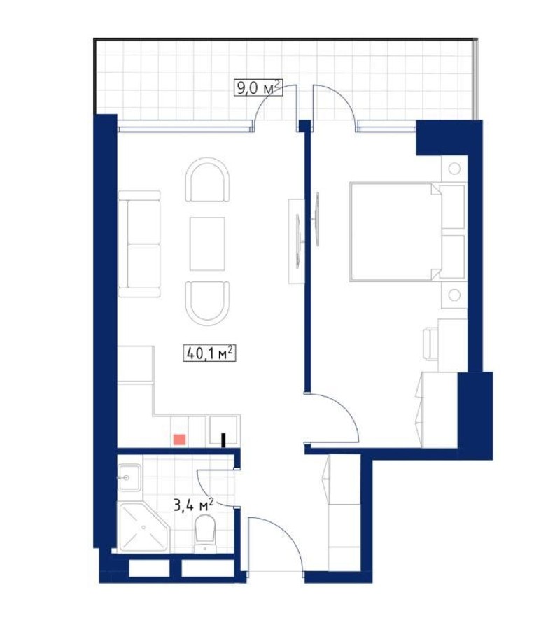 2-Room Apartment For Sale In Batumi, Calligraphy Towers view 6
