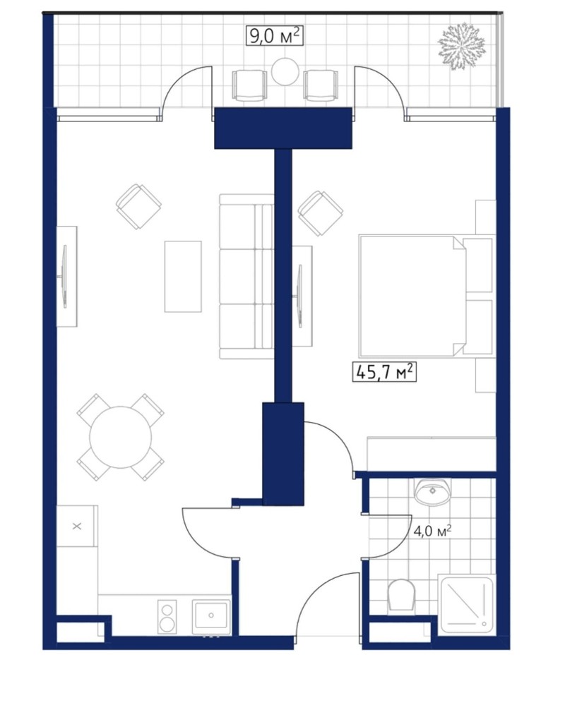 2-Room Apartment For Sale In Batumi, Calligraphy Towers view 9