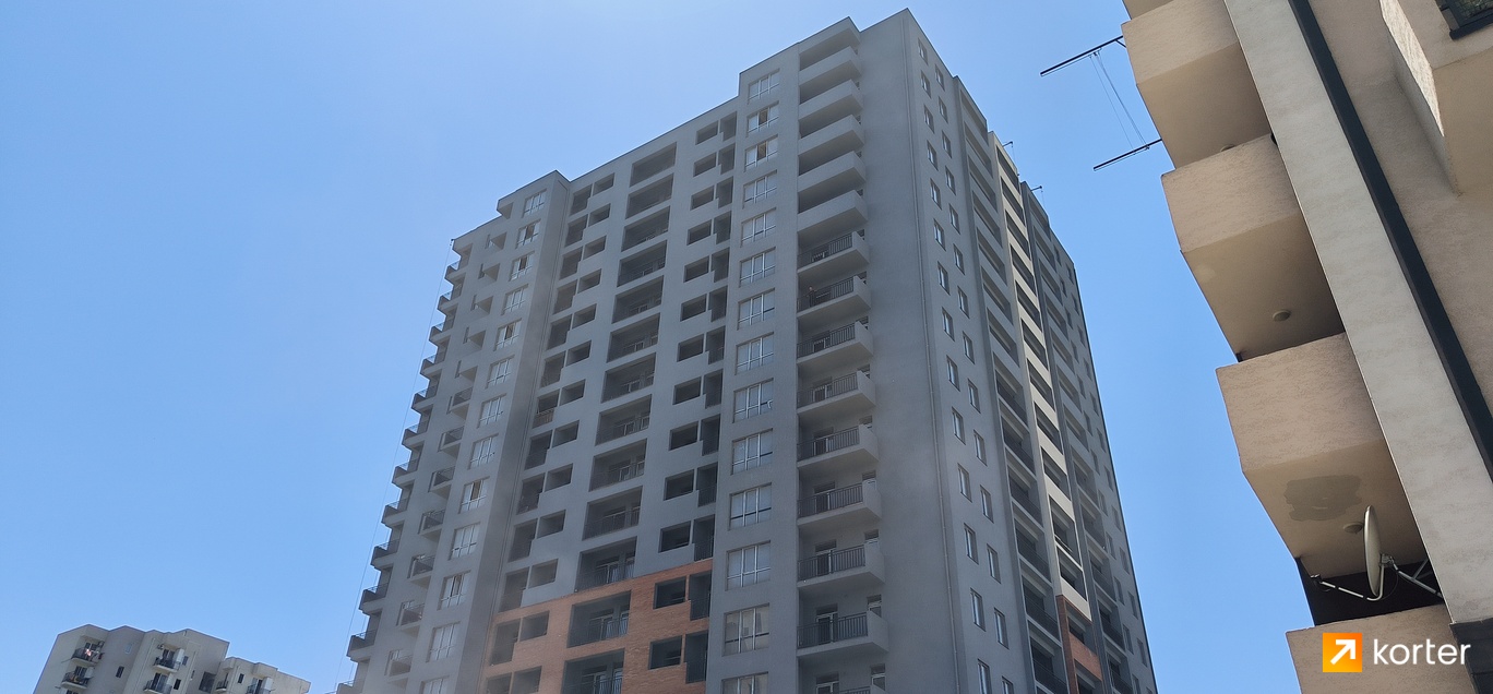 მშენებლობის პროცესი Elinor Towers - რაკურსი 1, ივლისი 2024