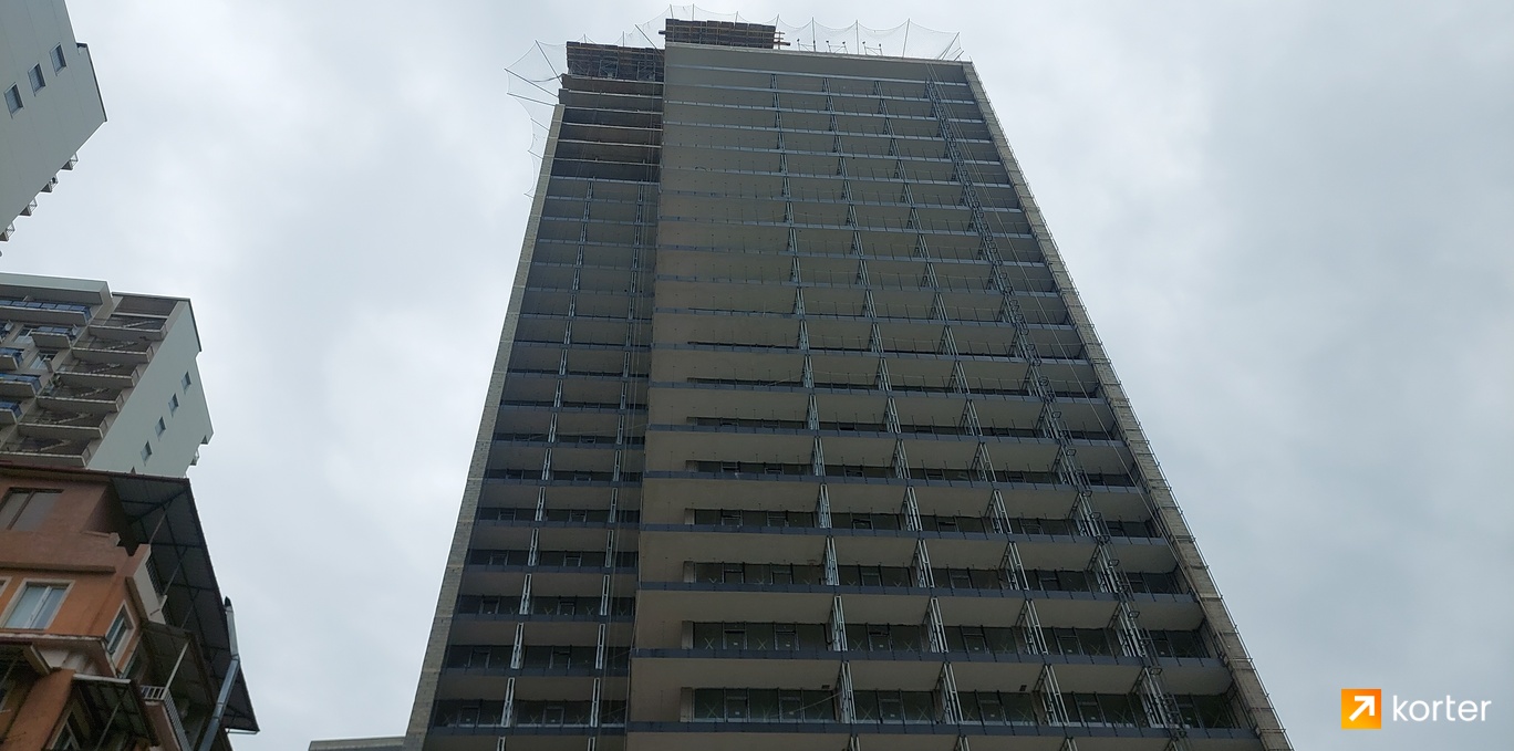 მშენებლობის პროცესი Batumi Beach Tower - რაკურსი 1, July 2024