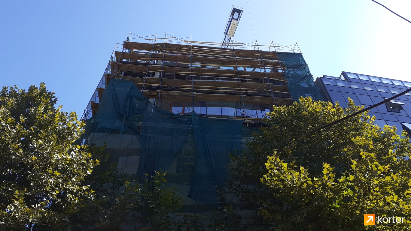 Construction progress m² at Melikishvili - Spot 3, October 2019