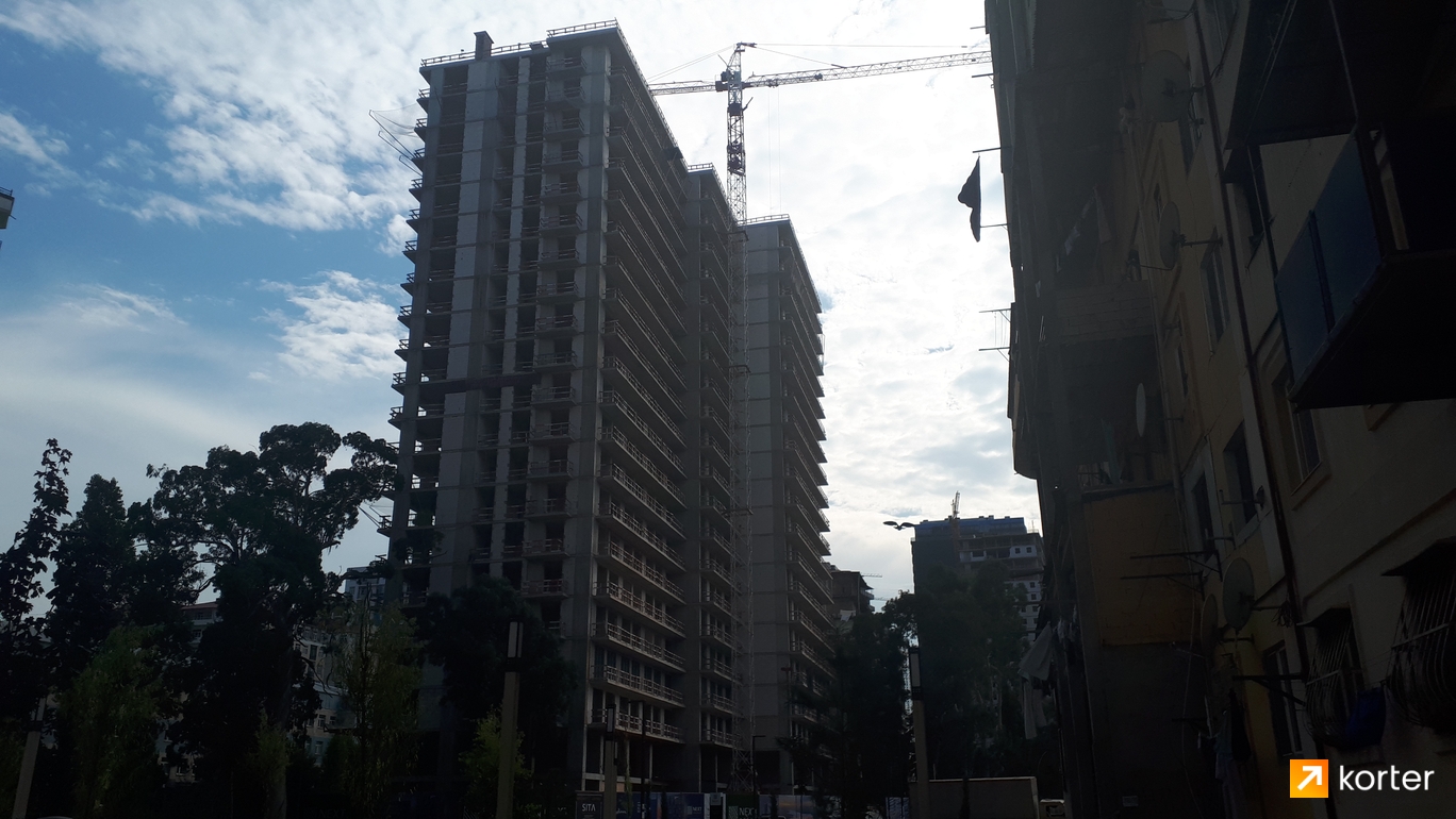 Construction progress Next Apartments - Spot 5, August 2022