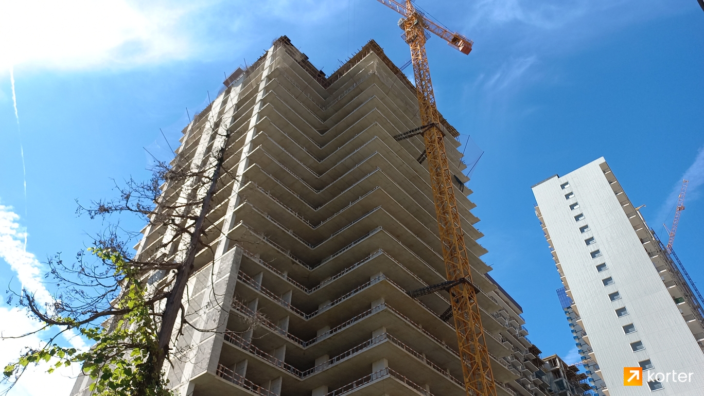 Ход строительства Batumi Beach Tower - Ракурс 1, сентябрь 2022