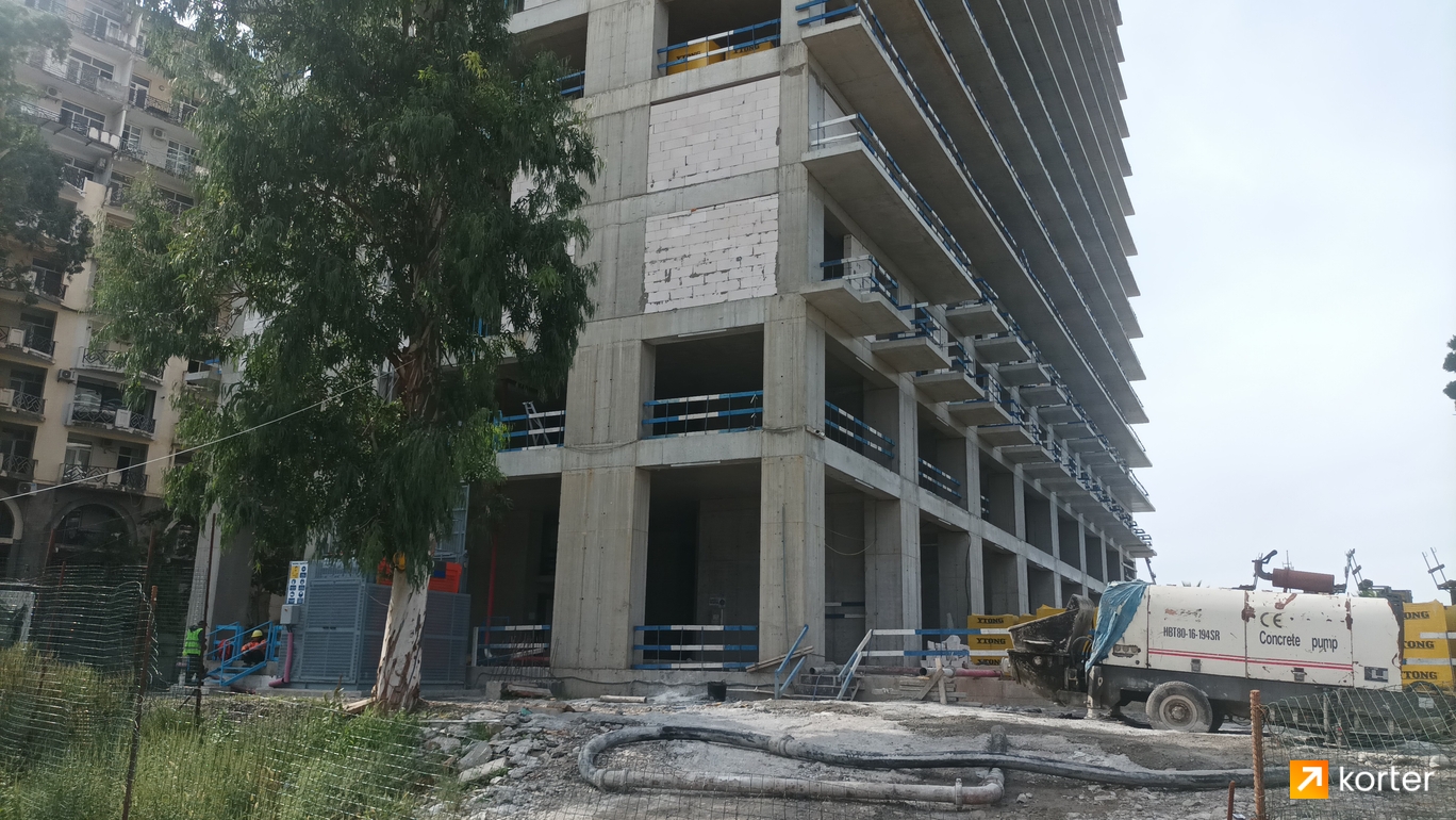 მშენებლობის პროცესი Wyndham Residence Batumi - რაკურსი 10, October 2022