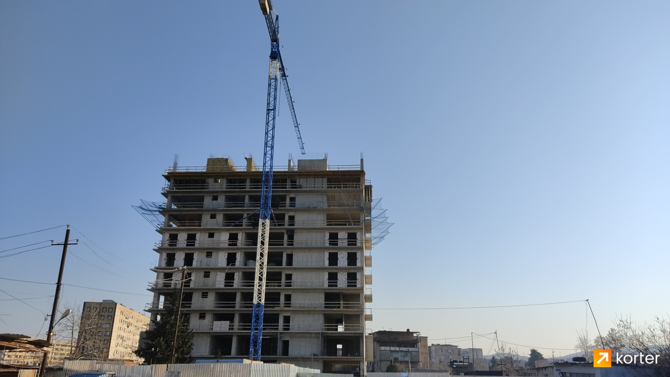 მშენებლობის პროცესი New land Rustavi - რაკურსი 4, December 2022