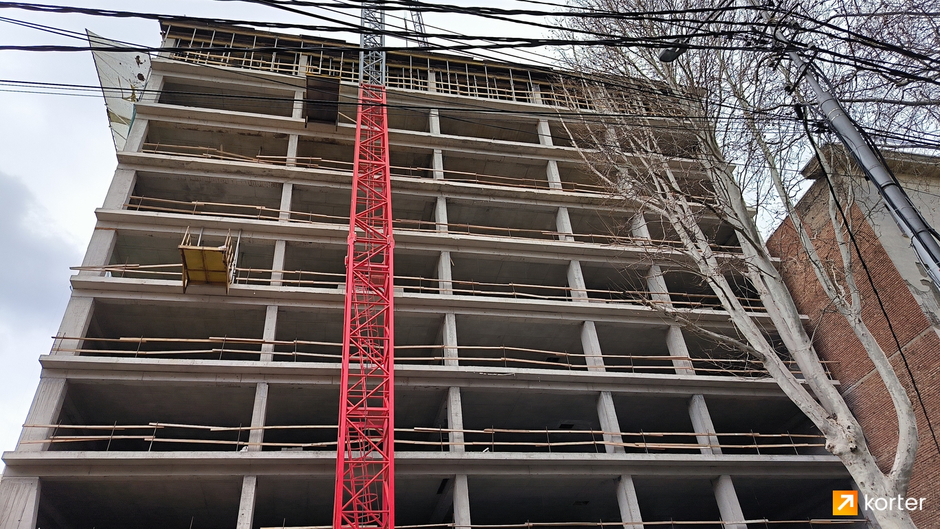 Construction progress Domus Paliashvili 114 - Spot 2, март 2023