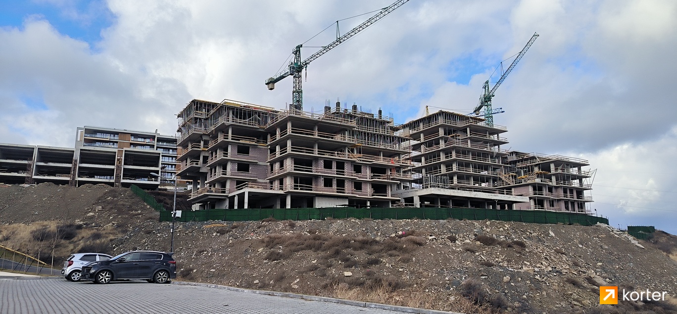 Construction progress Lisi Green Town - Spot 35, იანვარი 2024