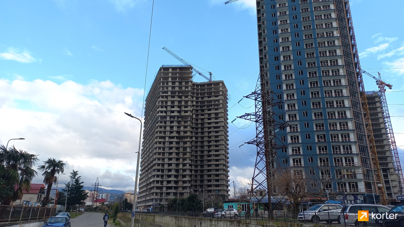 მშენებლობის პროცესი GWG Batumi - რაკურსი 1, январь 2024