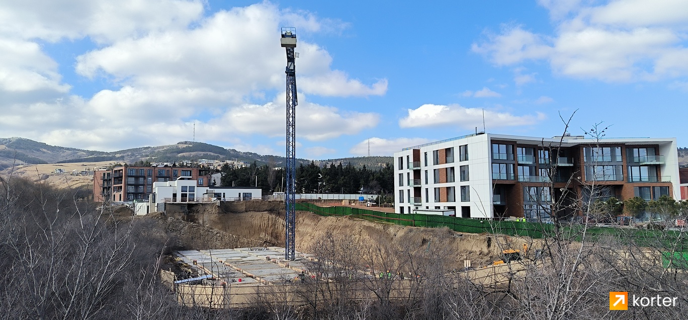 მშენებლობის პროცესი Simetria Park - რაკურსი 14, თებერვალი 2024