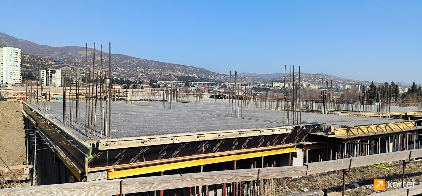 Construction progress River Park - Spot 1, თებერვალი 2024