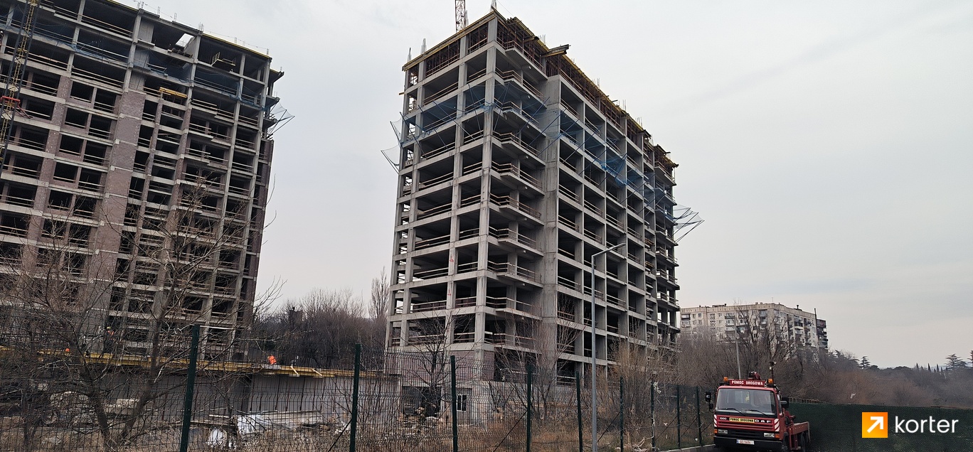 Construction progress Modern City Dighomi - Spot 3, March 2024