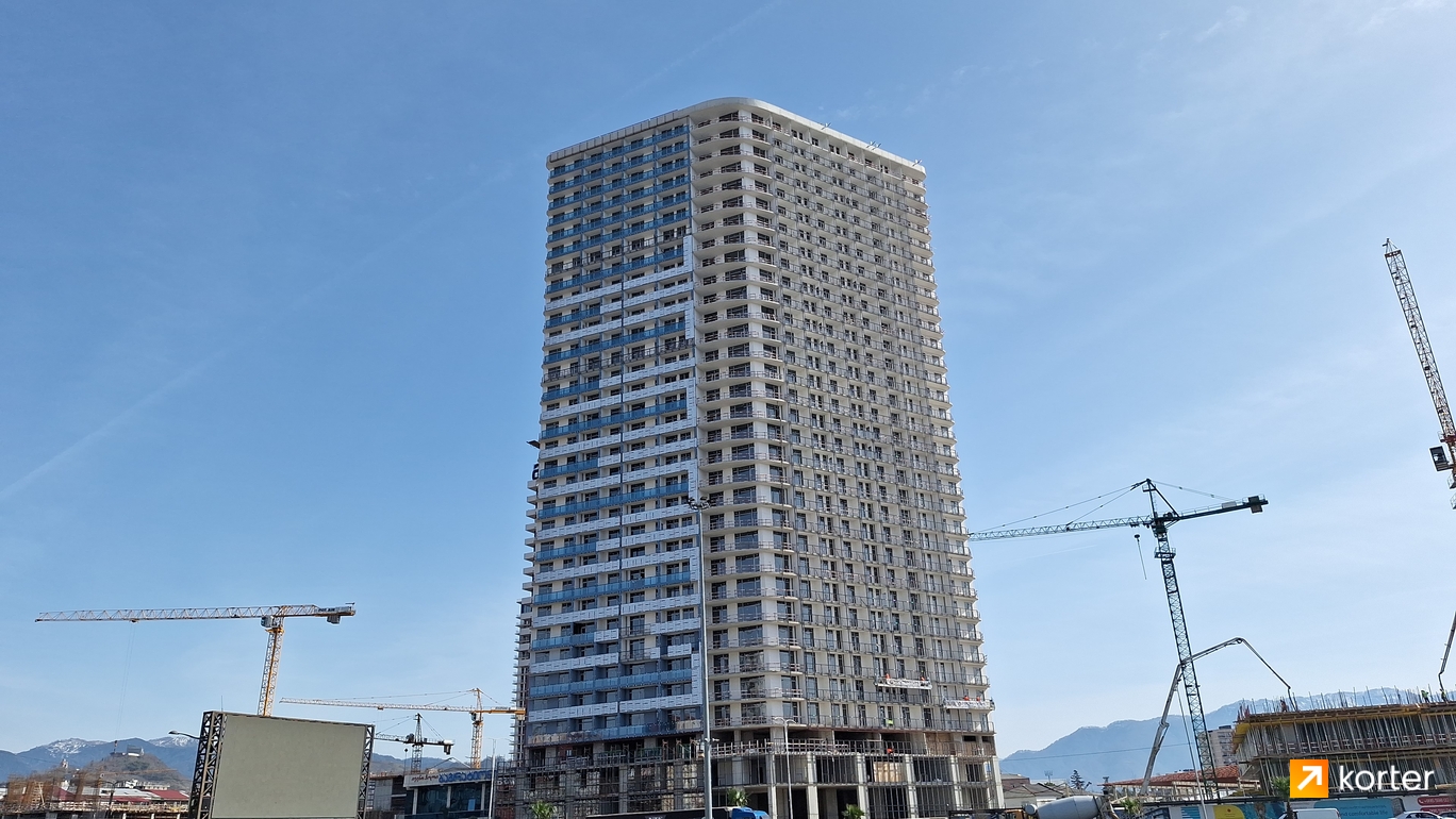 Ход строительства Bagrationi Residence Batumi - Ракурс 1, მარტი 2024