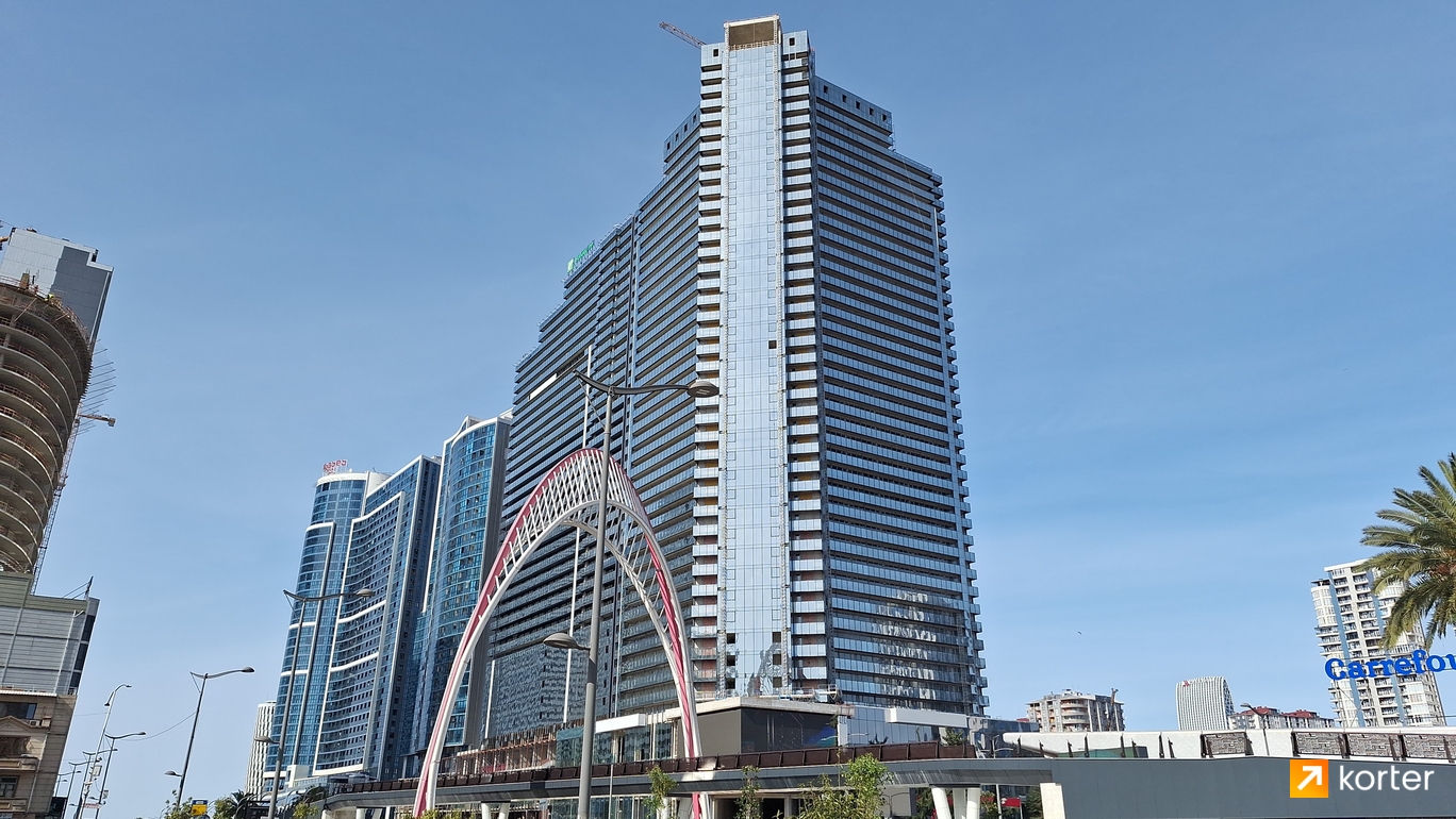 მშენებლობის პროცესი BlueSky Tower - რაკურსი 4, March 2024