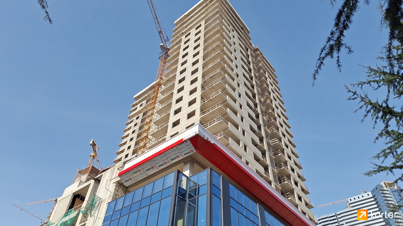 მშენებლობის პროცესი Arcon Batumi Residence - რაკურსი 3, მარტი 2024