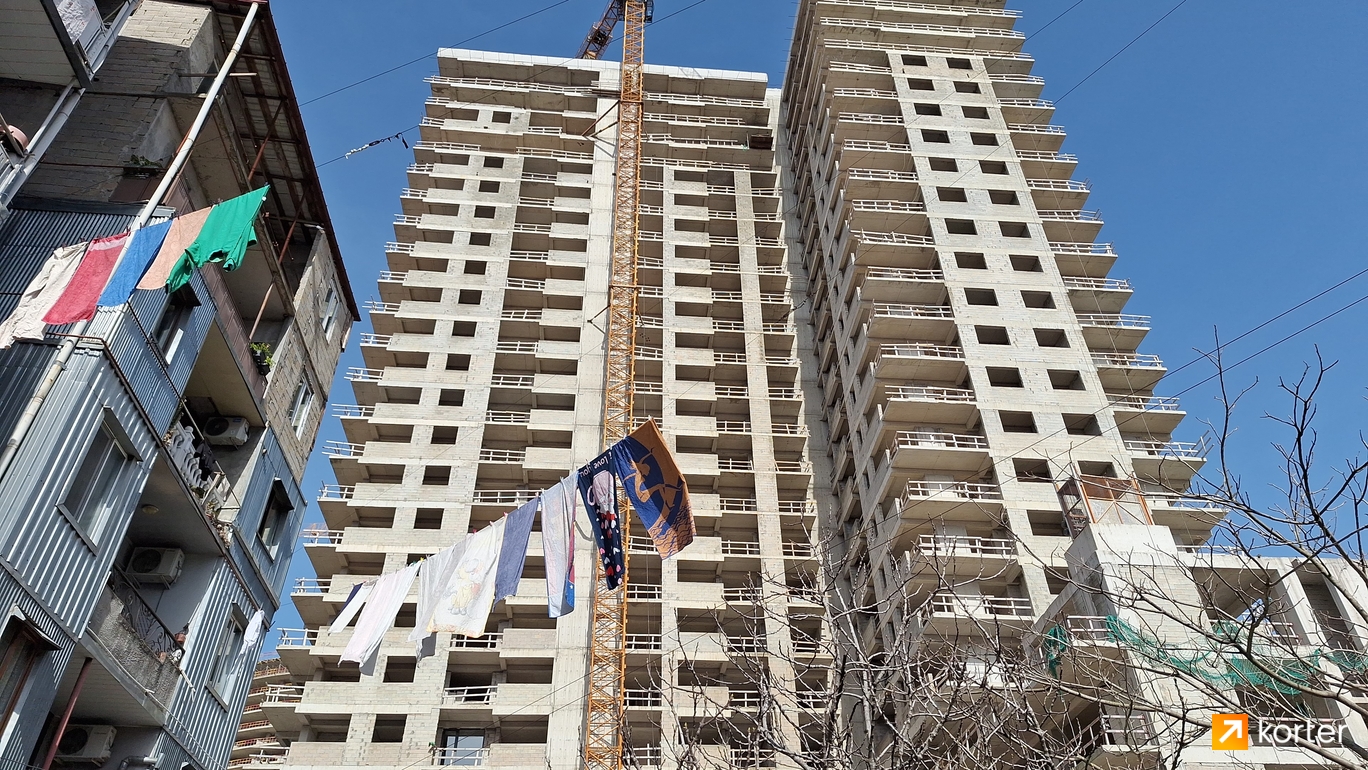 მშენებლობის პროცესი Arcon Batumi Residence - რაკურსი 4, მარტი 2024