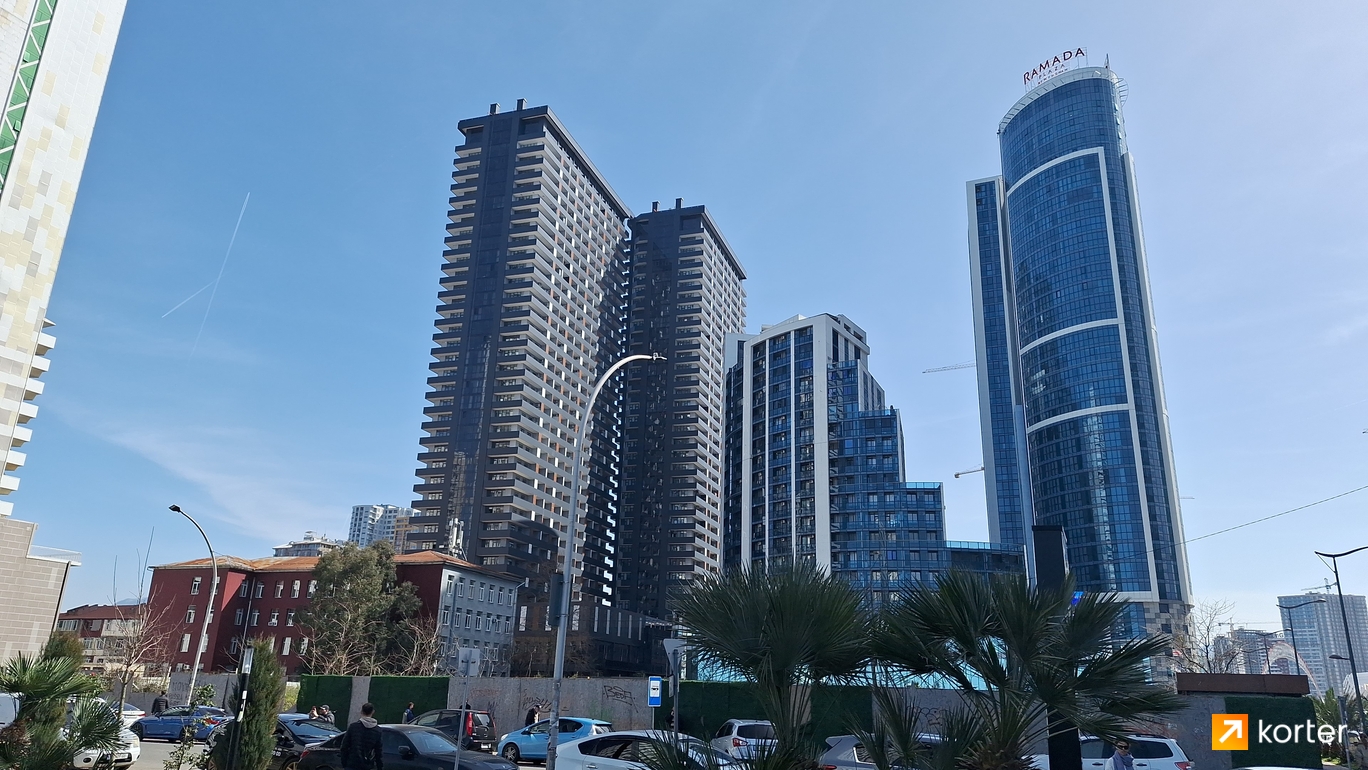 მშენებლობის პროცესი West Towers by Metro - რაკურსი 1, март 2024