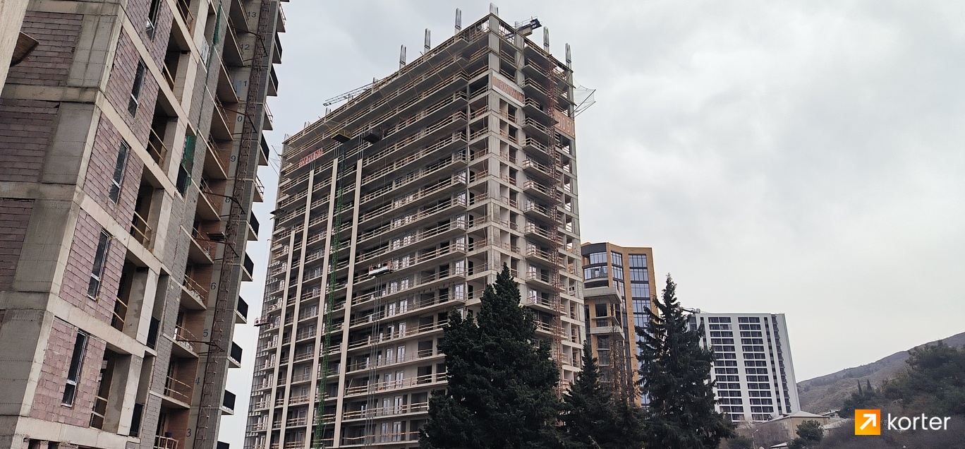 Construction progress M Tower Ortachala - Spot 1, მარტი 2024