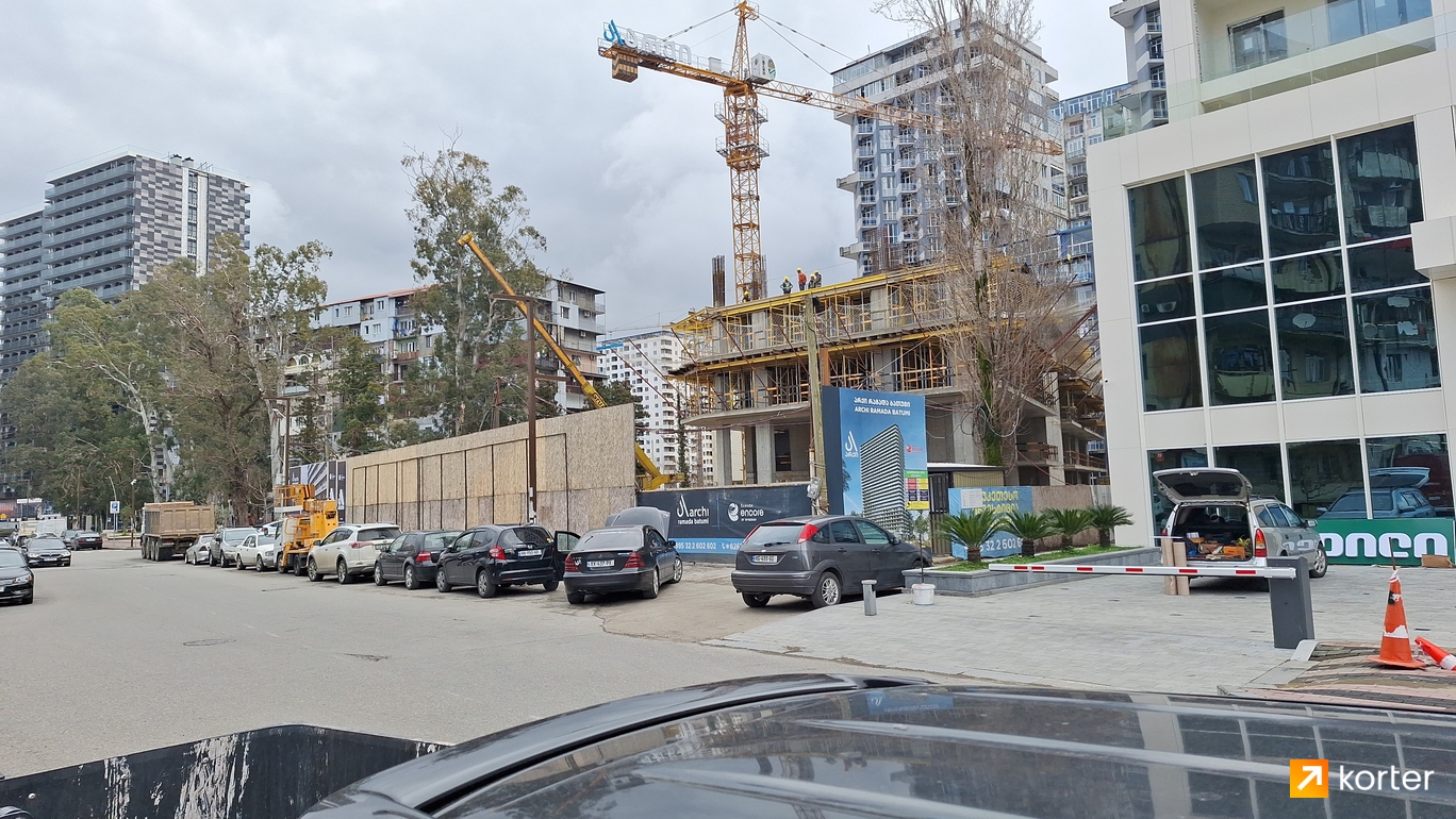 მშენებლობის პროცესი Archi Ramada Batumi - რაკურსი 3, მარტი 2024