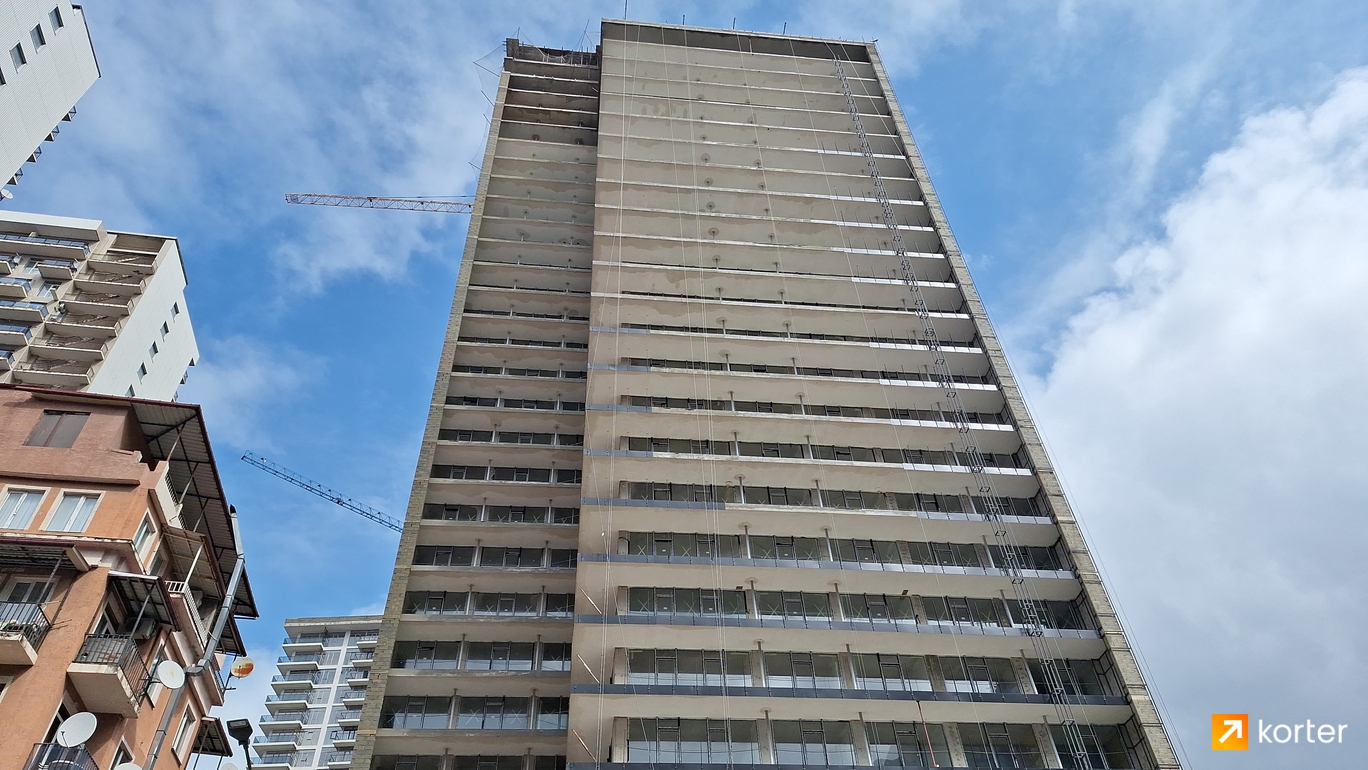 მშენებლობის პროცესი Batumi Beach Tower - რაკურსი 3, March 2024