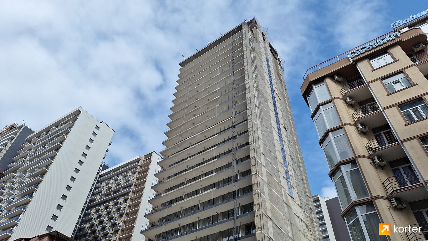 მშენებლობის პროცესი Batumi Beach Tower - რაკურსი 2, March 2024