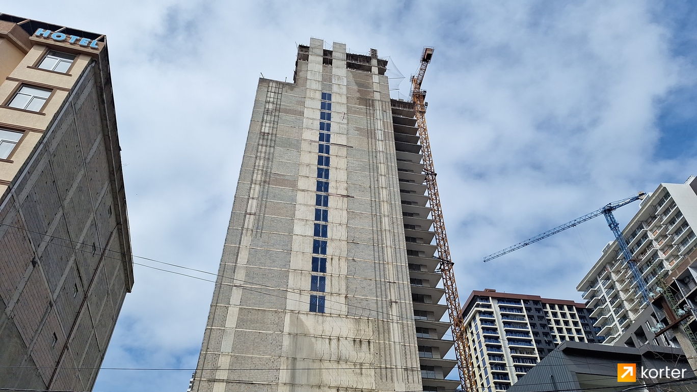 მშენებლობის პროცესი Batumi Beach Tower - რაკურსი 4, March 2024