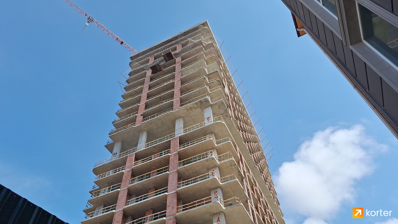 Construction progress Wyndham Grand Residences. Aqua - Spot 2, მარტი 2024