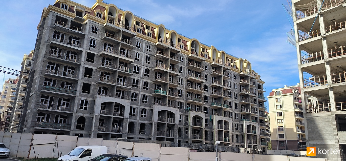 Construction progress Hualing Tbilisi Sea New City - Spot 2, март 2024