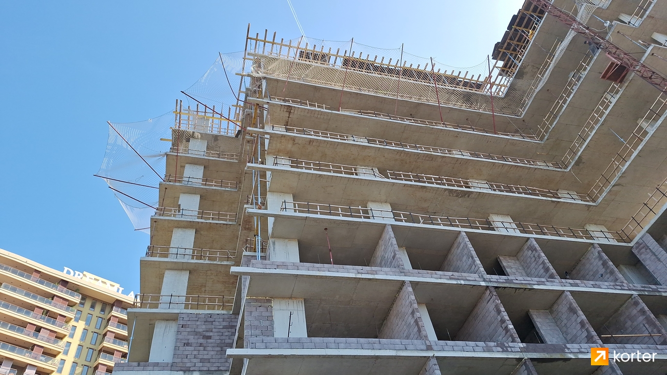 Construction progress Dream Residence Chakvi - Spot 3, March 2024