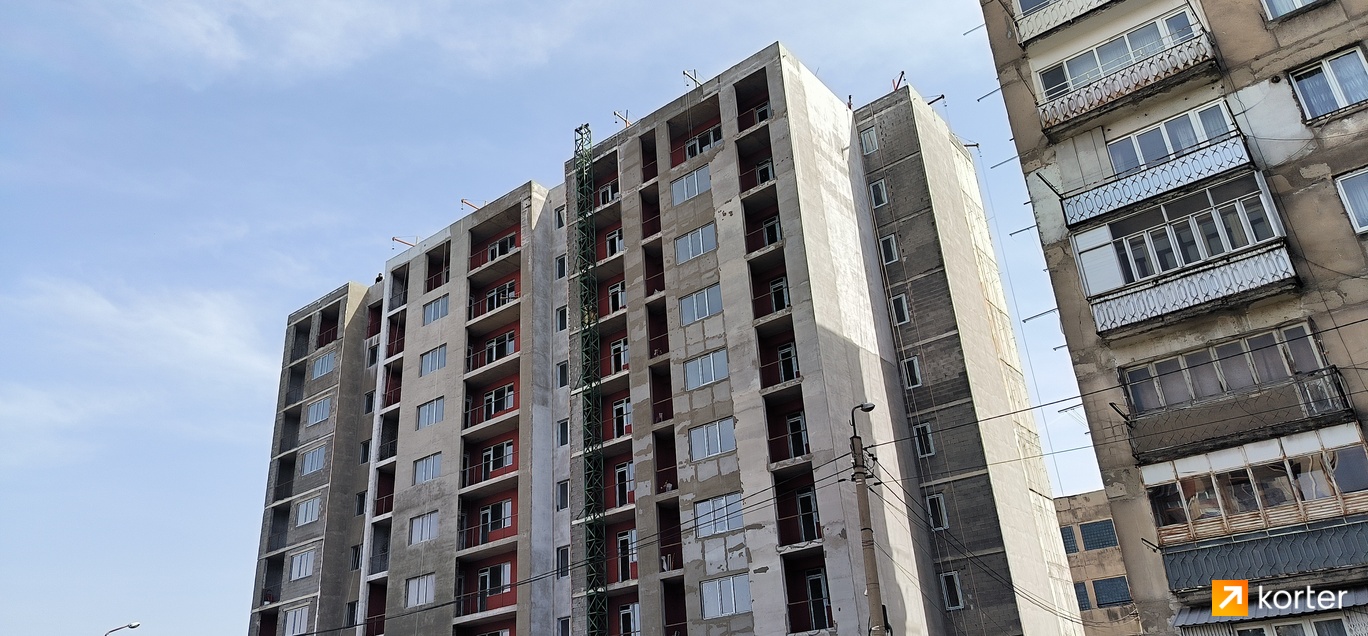 Construction progress Residental building in Vazisubani - Spot 1, March 2024