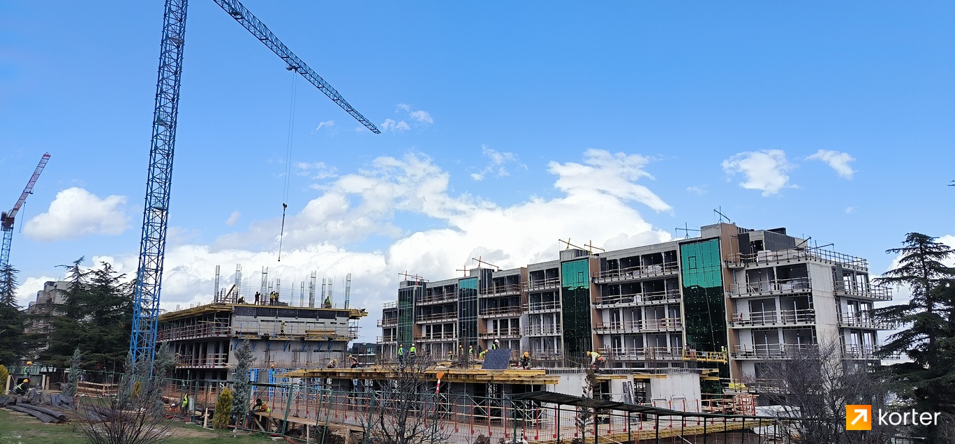 Construction progress Krtsanisi Resort Residence - Spot 2, March 2024