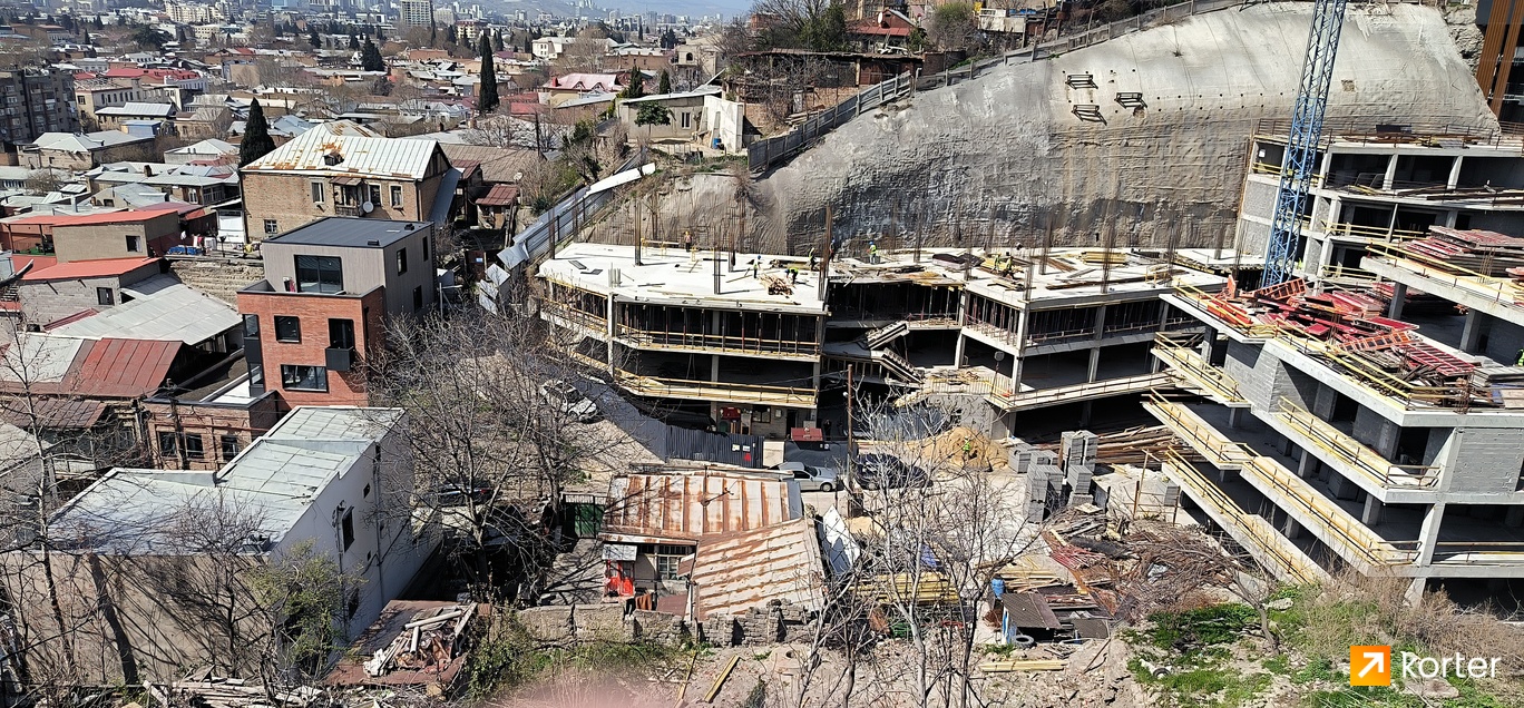 მშენებლობის პროცესი Old City Panorama - რაკურსი 5, აპრილი 2024