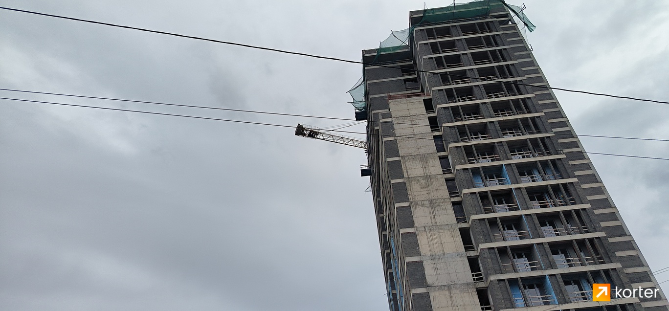 Construction progress Sarajishvili Tower - Spot 3, April 2024