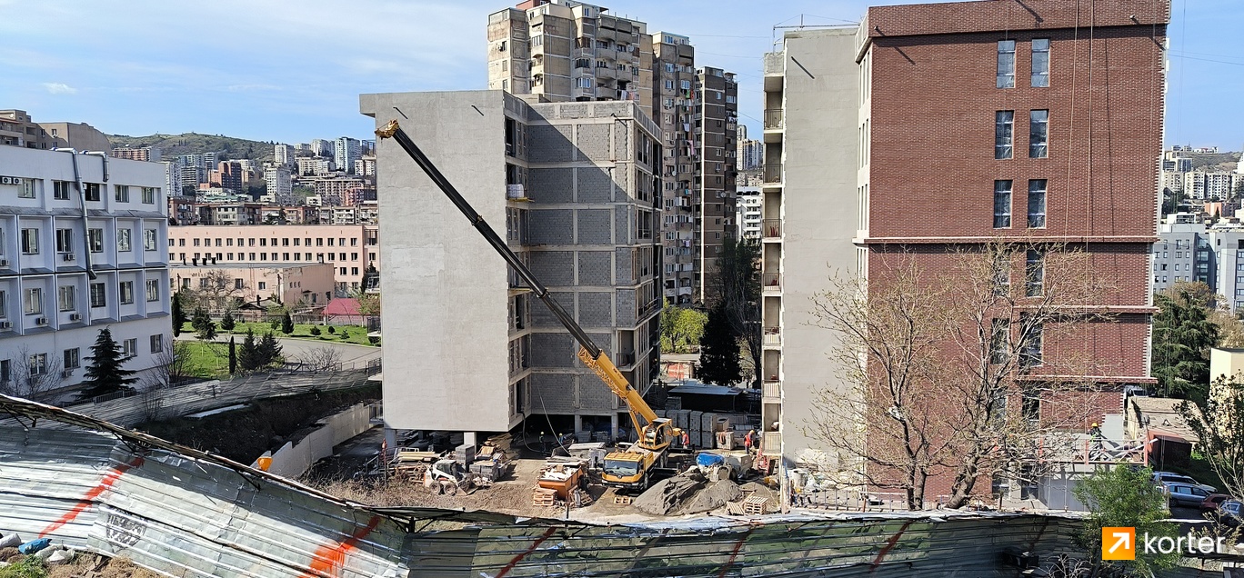 Construction progress Balavari on Kavtaradze - Spot 2, апрель 2024