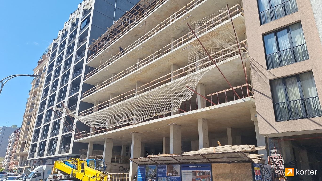 მშენებლობის პროცესი GeoBuilding Gorgasali - რაკურსი 2, აპრილი 2024