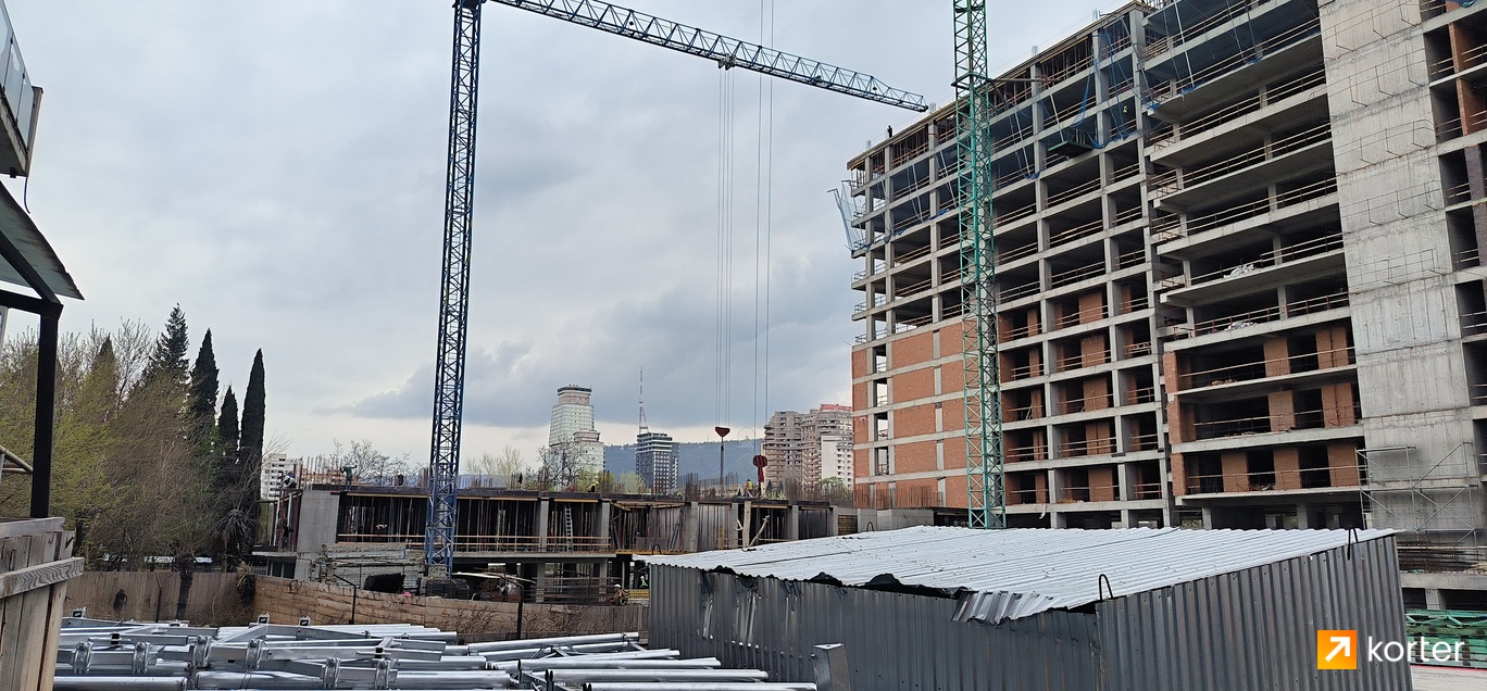 Construction progress Tbilisi Terrace - Spot 2, აპრილი 2024
