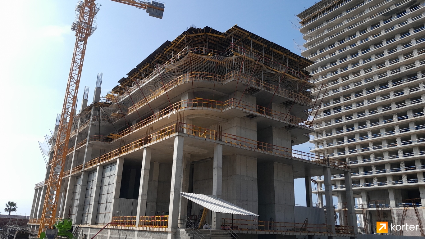 Construction progress Pontus Rotana Resort & Spa Gonio - Spot 1, апрель 2024